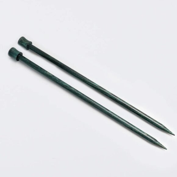 NEW Knitter's Pride 14 inch Long Green Birch Wooden US 15 | 10 mm Wooden Needles - Picture 1 of 1